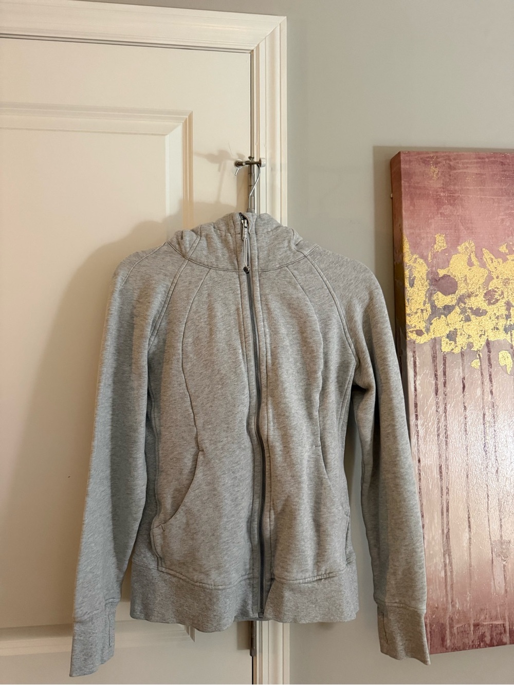 lululemon athletica Light Gray Full-Zip Hoodie Jacket